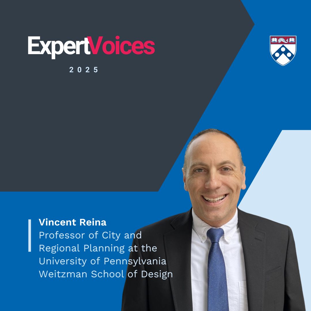 Vincent Reina, Professor of City and Regional Planning at the University of Pennsylvania Weitzman School of Design