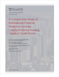 A Comparative Study of International Financial Models to Increase Longterm Rental Housing Supply in South Korea in Red text on gray background