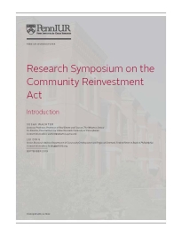 Research Symposium on the CRA in red text over grey background