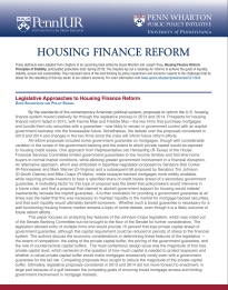 Penn IUR Research Digest: Housing Finance Reform -- title page