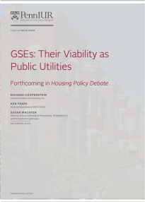 GSEs: Their Viability as Public Utilities -- title page