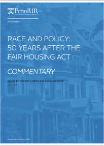 Race and Policy: 50 Years After the Fair Housing Act -- title page