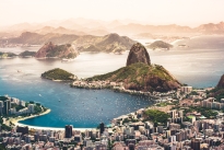 view of Rio de Jainero, Brazil city and landscape