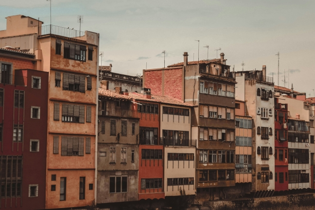 Housing on a city street