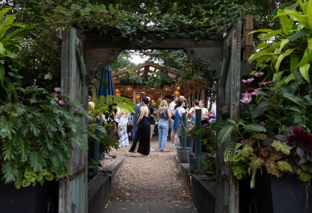 gathering at PHS Pop Up garden South Street 